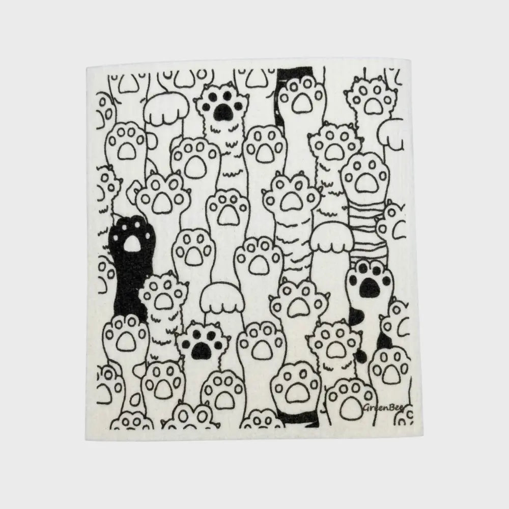 Cat Paws Swedish Dishcloth | Reusable Paper Towels