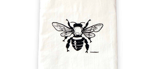 honey bee kitchen tea towel