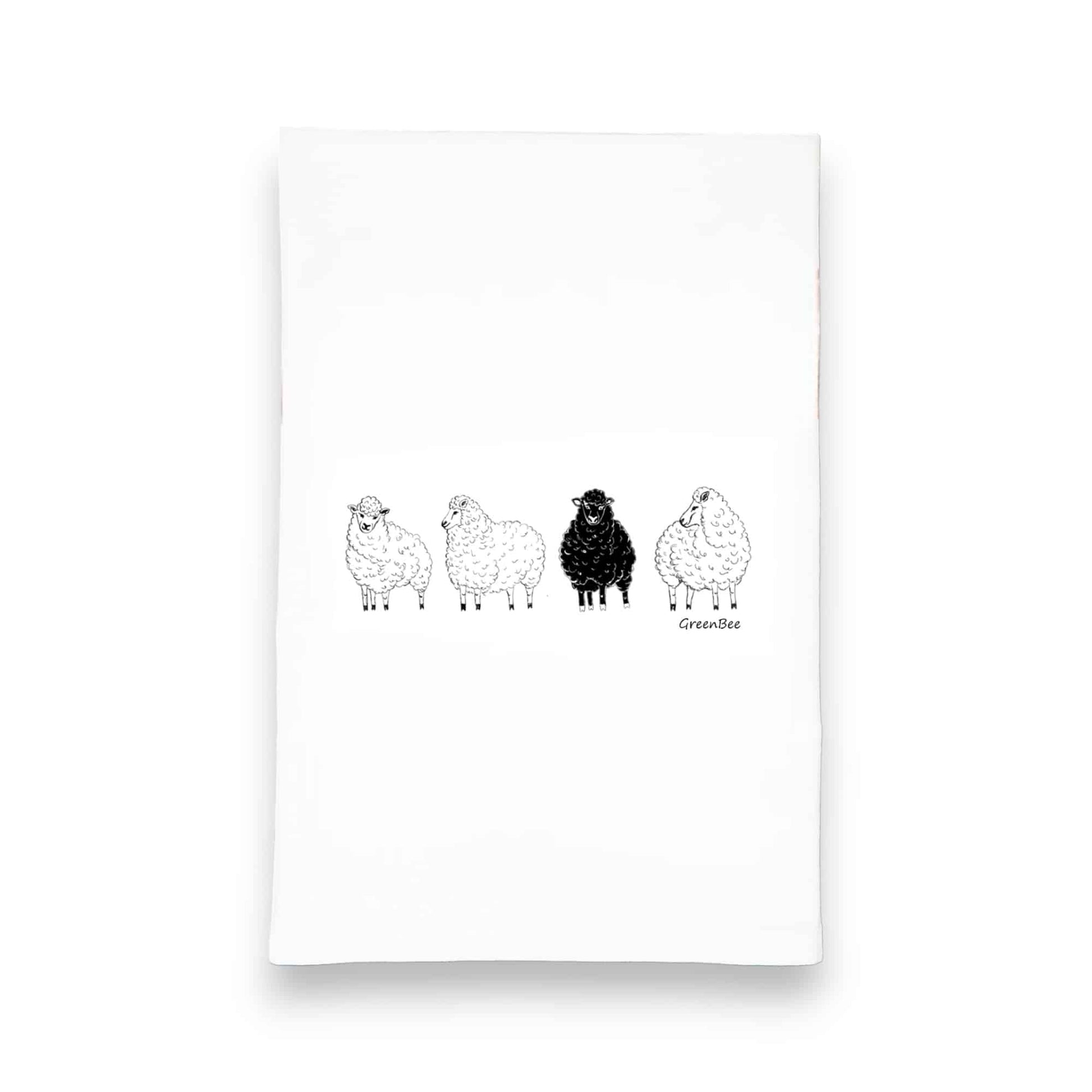 black sheep kitchen tea towel