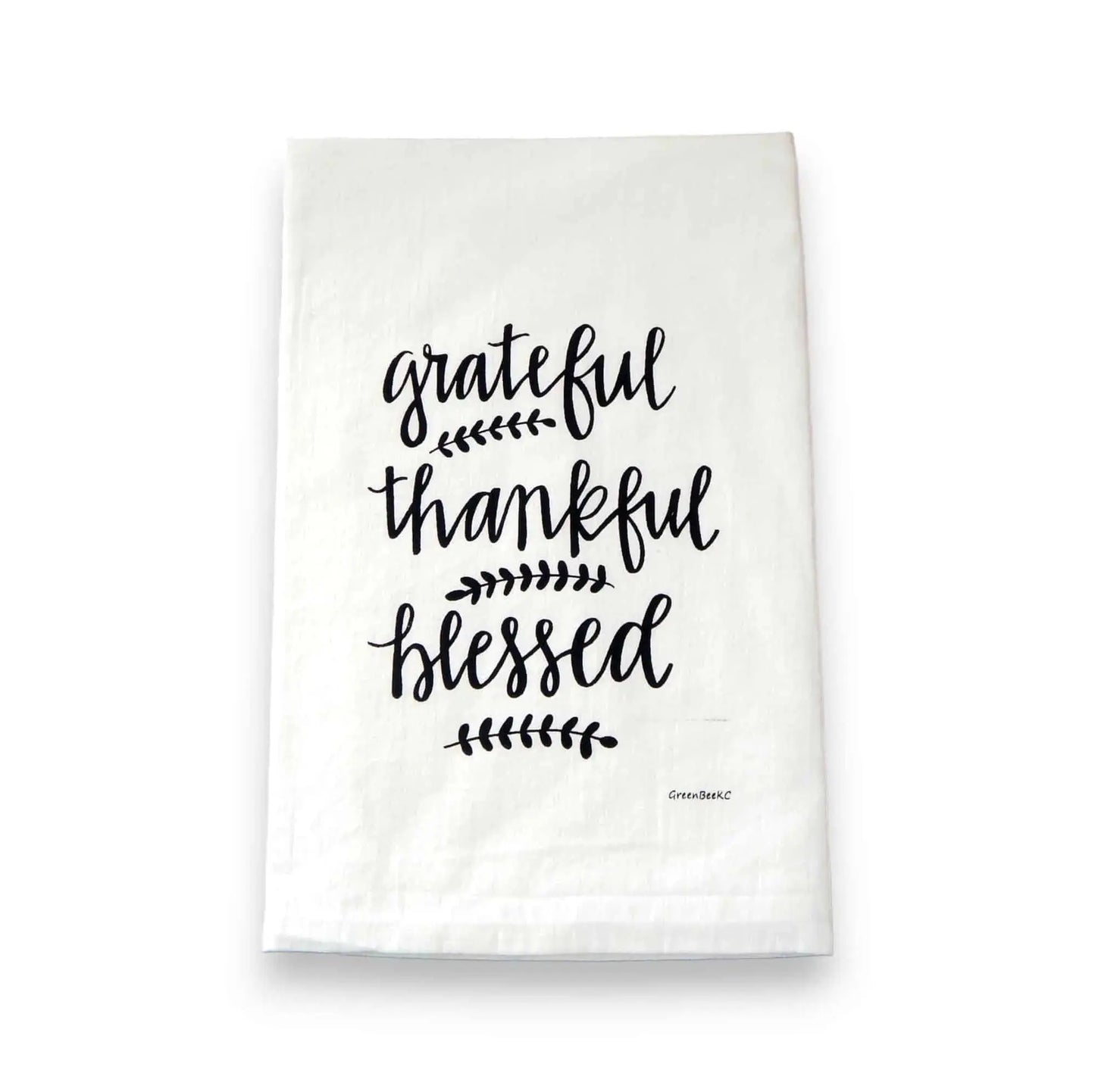 grateful thankful blessed kitchen tea towels