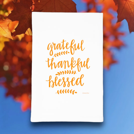 Gratitude Kitchen Towel | Tea Towels | Fall Dish Towels