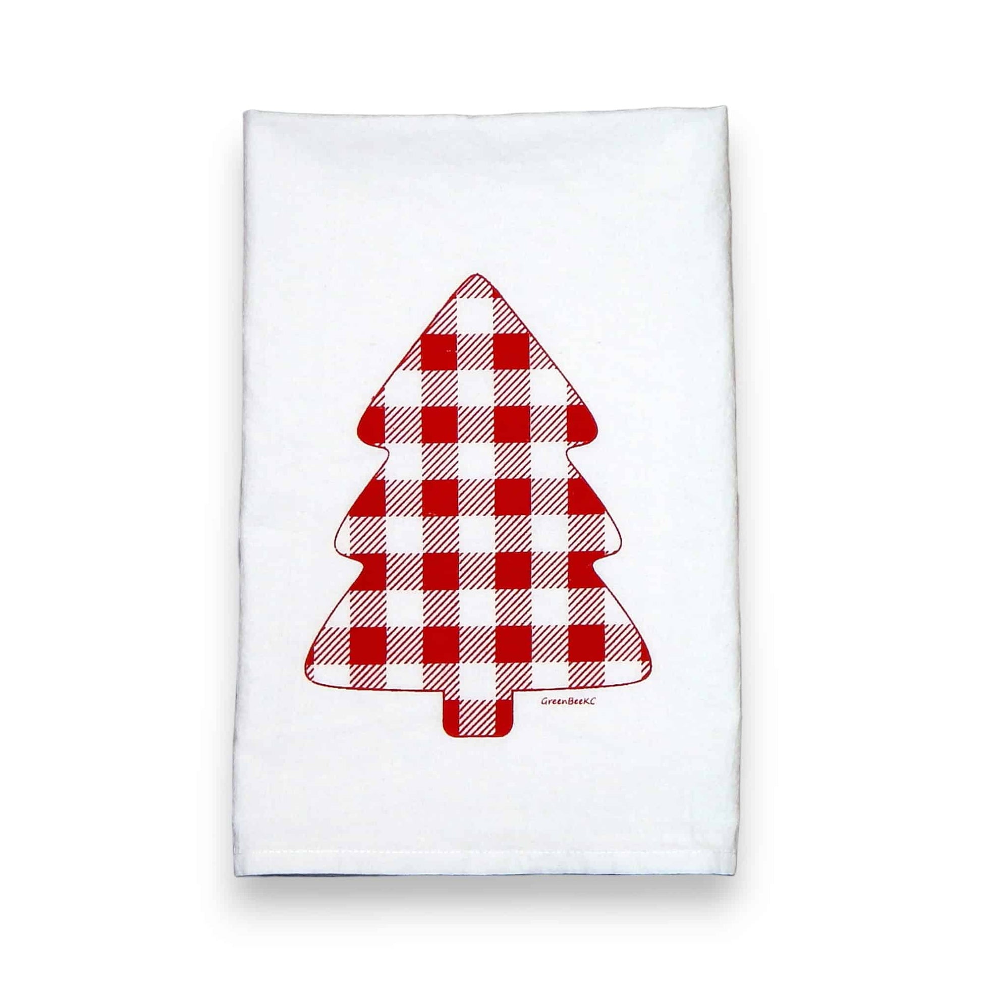 buffalo check Christmas tree Christmas kitchen tea towels
