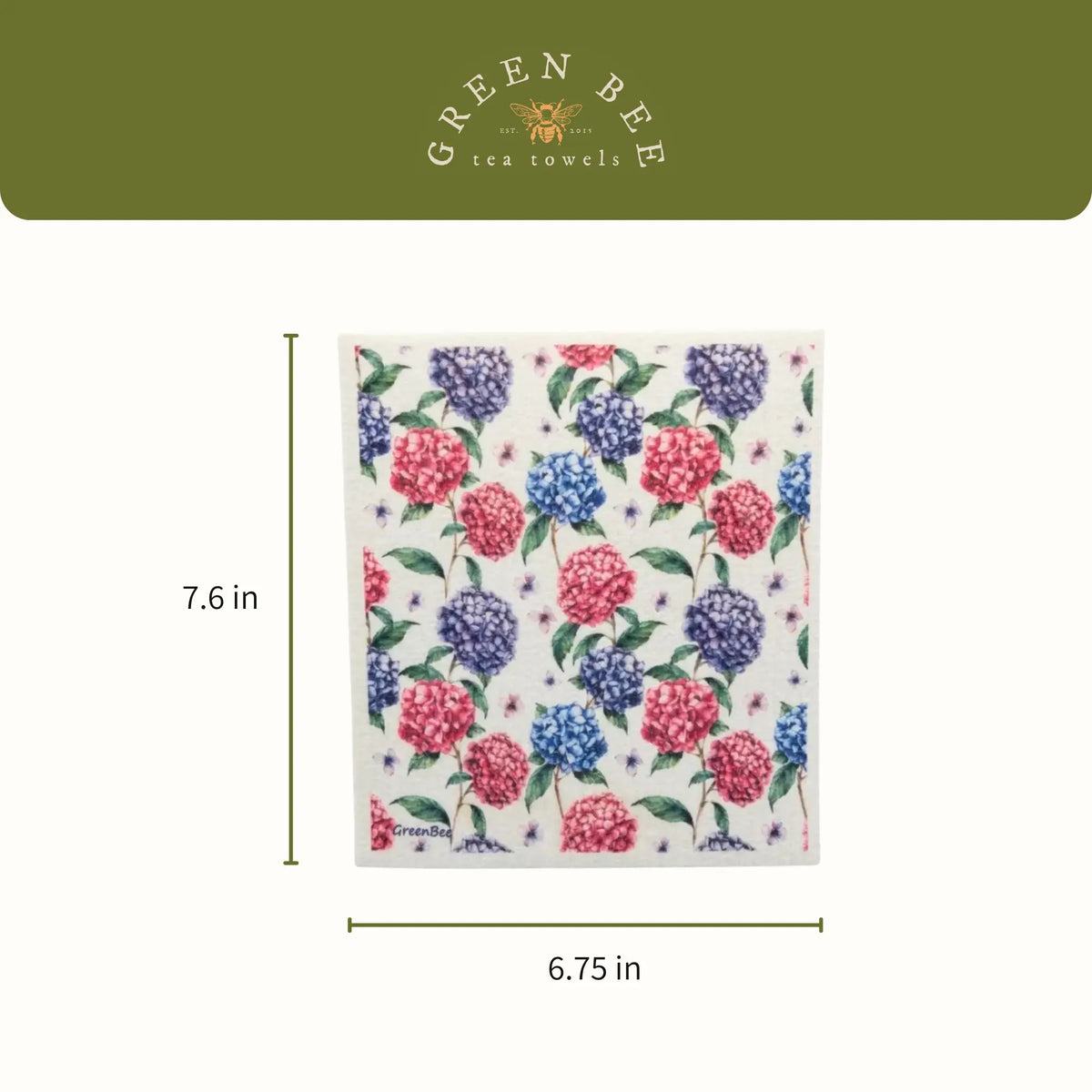 Hydrangeas Swedish Dishcloth | Reusable Paper Towels