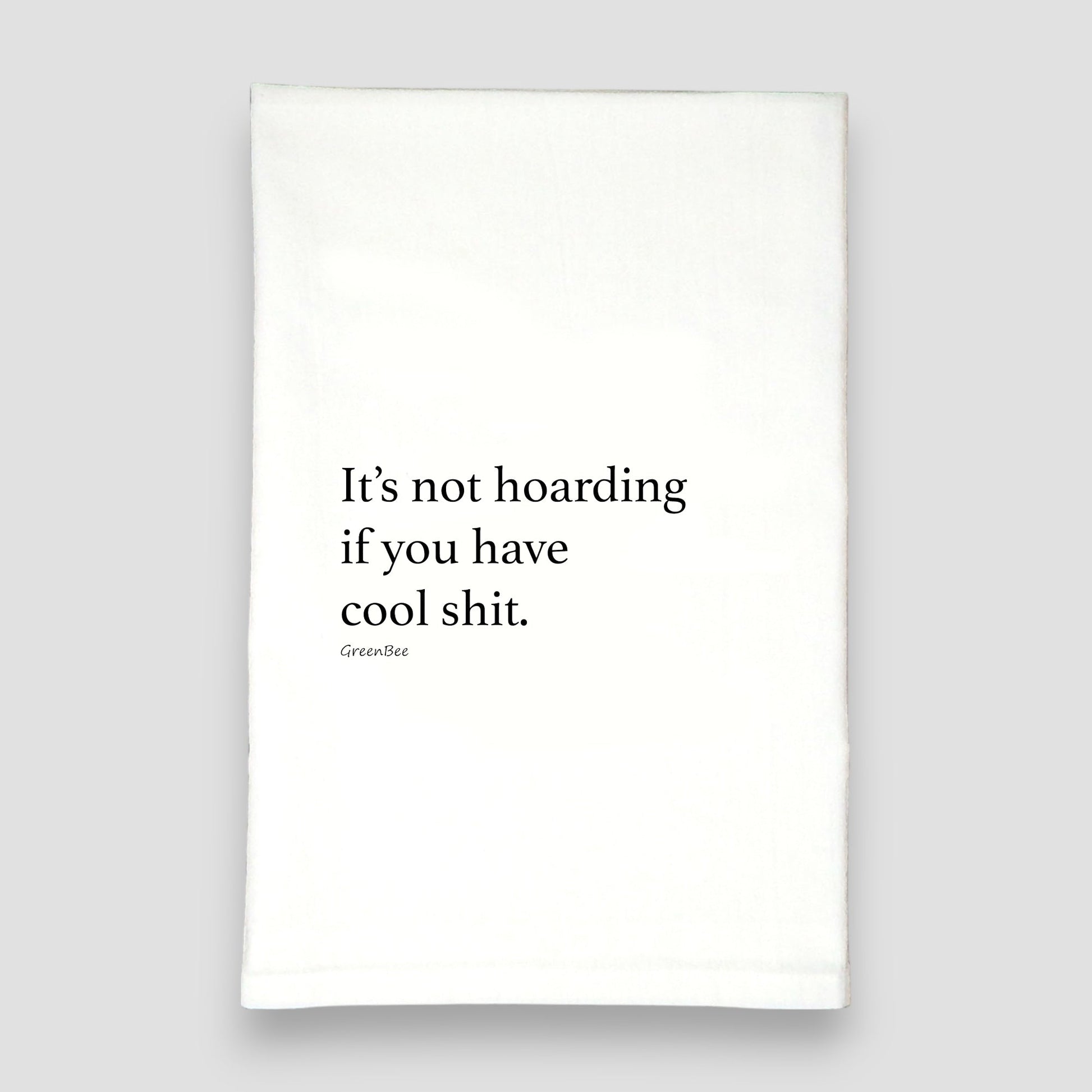 Hoarding Cool Stuff Kitchen Towel | Funny Tea Towel | Cotton Dish Towel Gift Green Bee Tea Towels