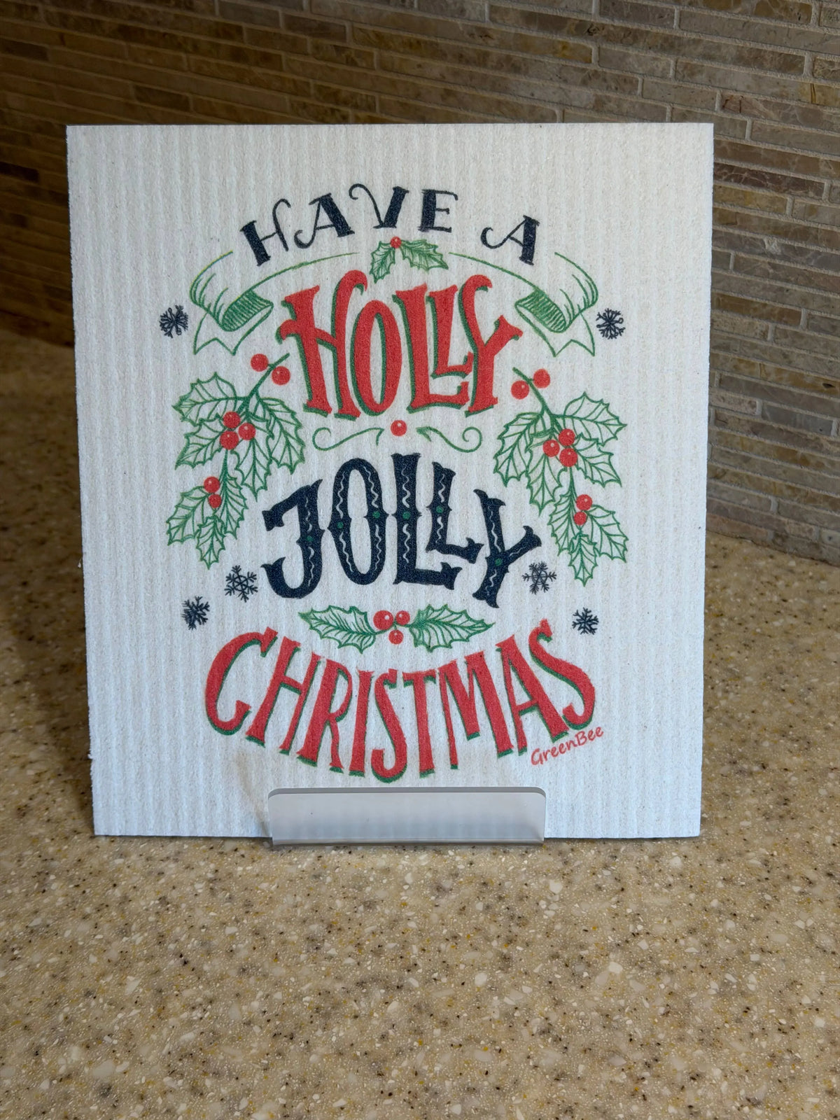 Holly Jolly Swedish Dish Cloth | Reusable Paper Towels