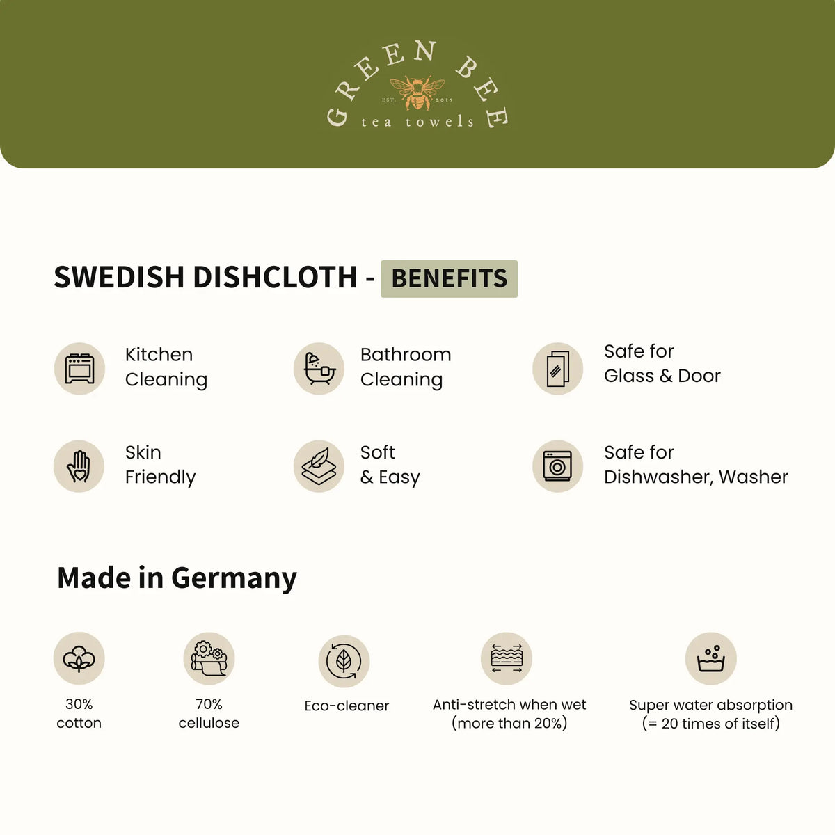Sunflower Vase Swedish Dishcloth | Reusable Paper Towels