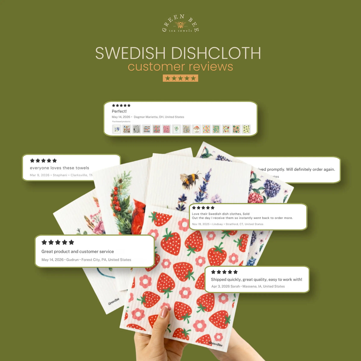 Fall Turkey Swedish Dishcloth | Reusable Paper Towels