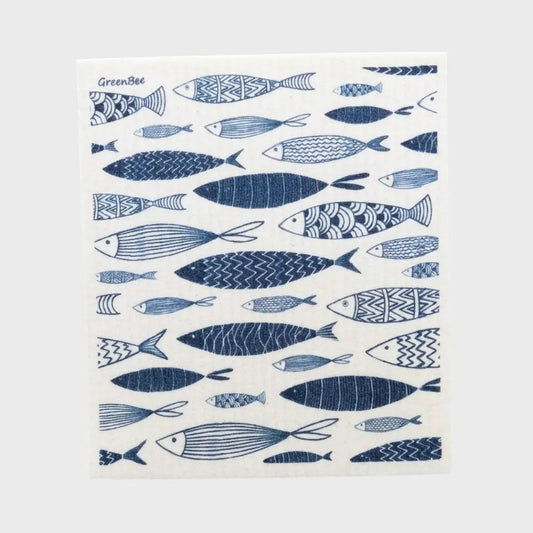 Fish Swedish Dishcloth | Kitchen Tea Towel | Dish Towel