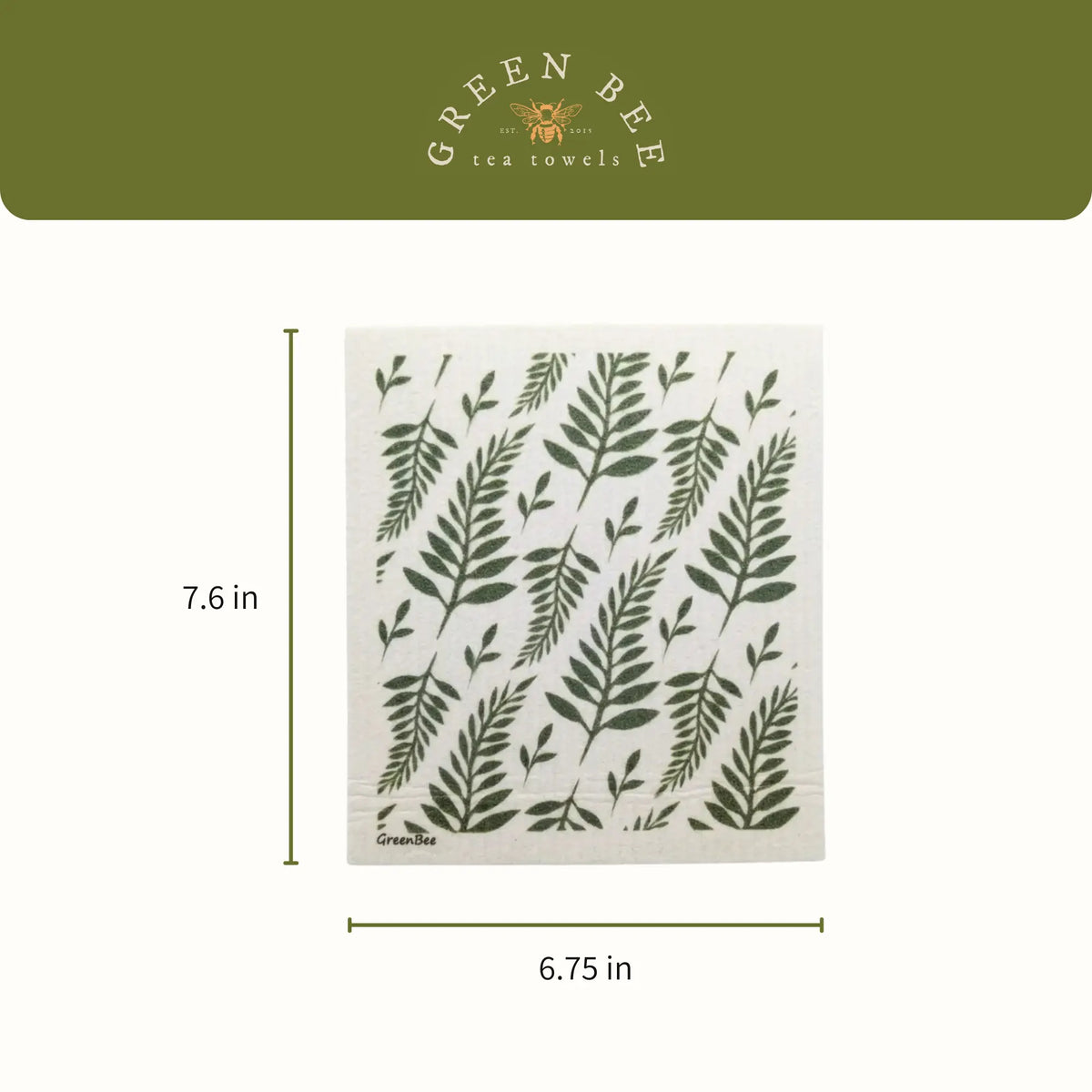 Fern Swedish Dishcloth | Kitchen Tea Towel | Dish Towel