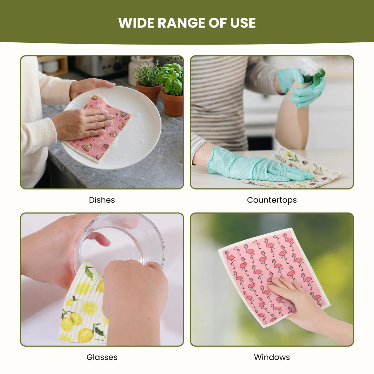Yellow Chickens Swedish Dishcloth | Eco-Sponge