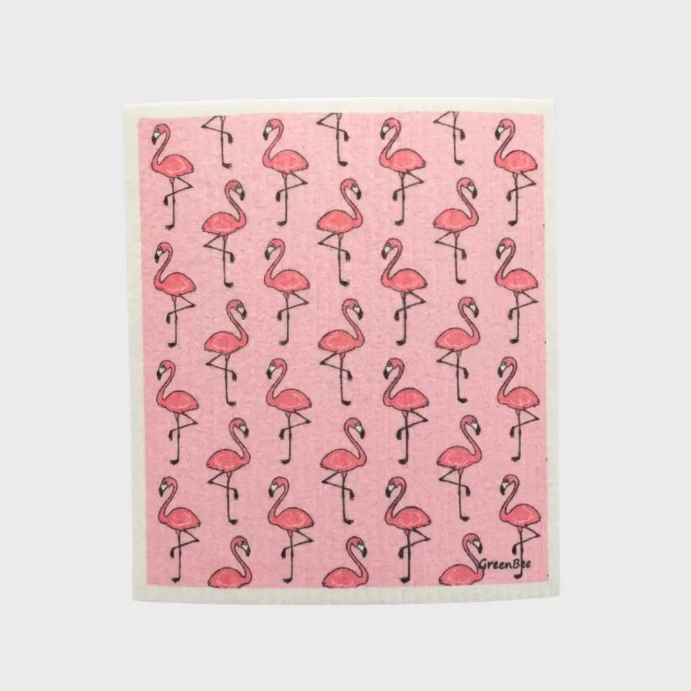 Flamingos Swedish Dishcloth | Reusable Paper Towels