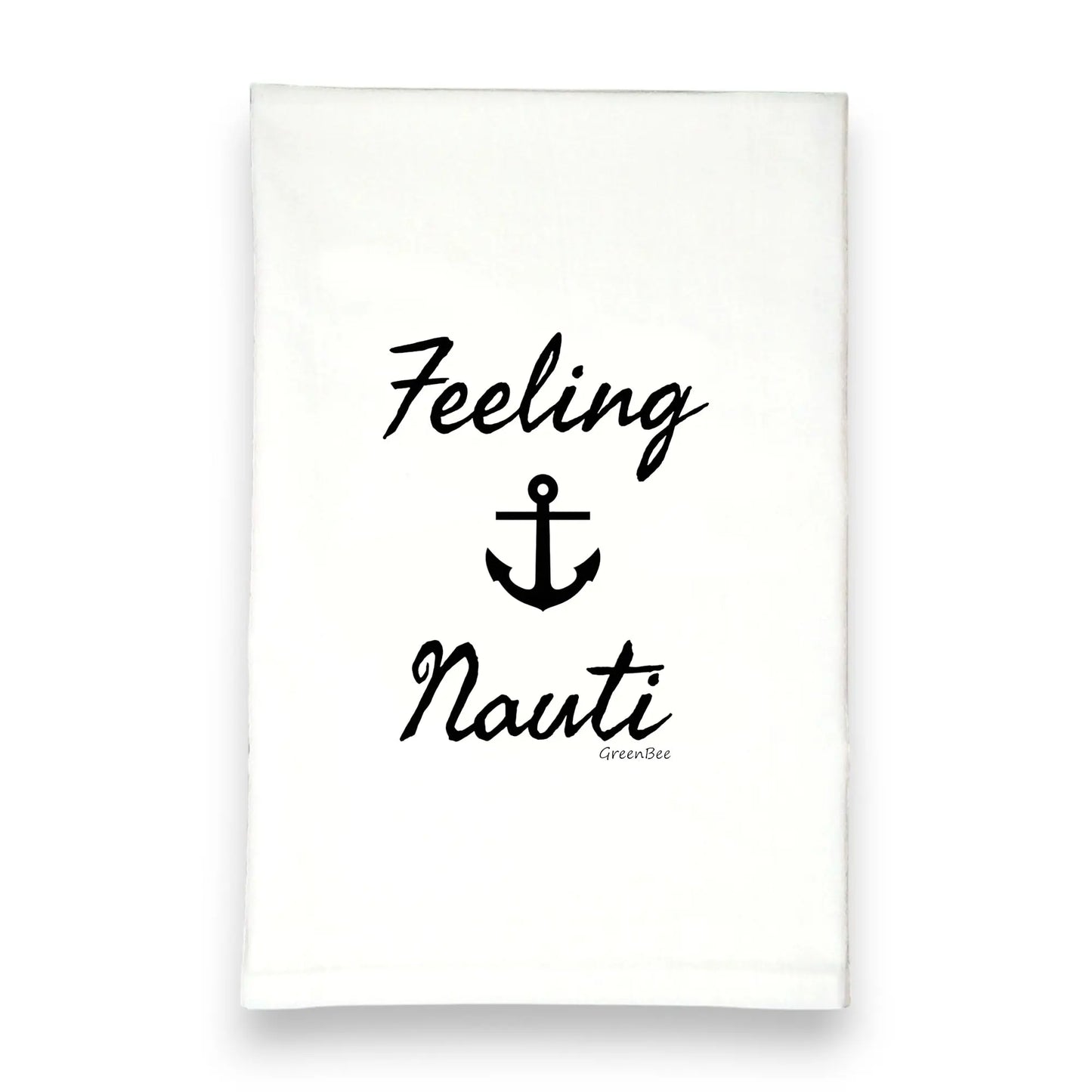 Feeling Nauti Flour sack towel Green Bee Tea Towels