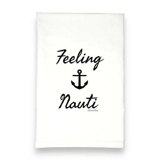 Feeling Nauti Flour sack towel Green Bee Tea Towels