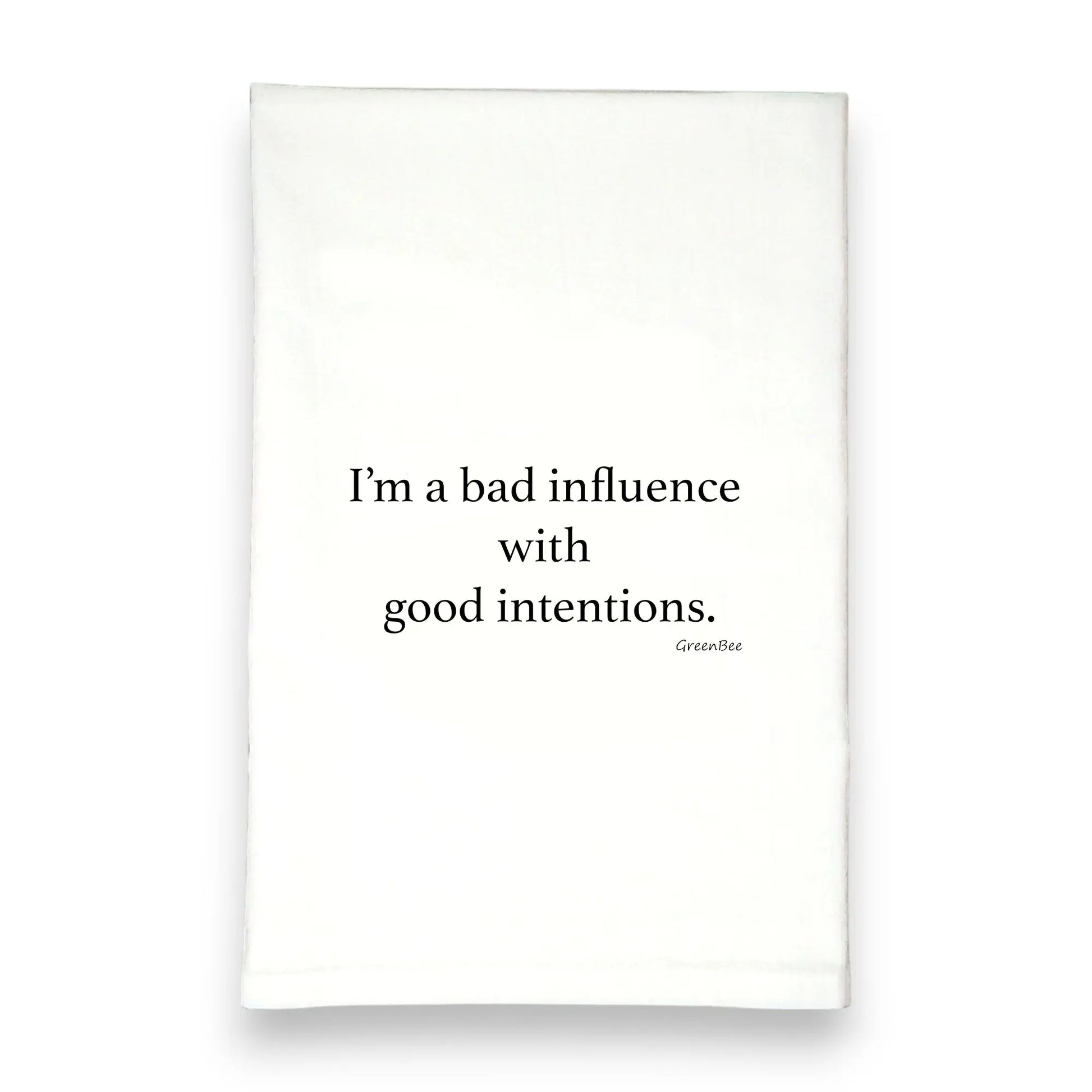 Good Intentions Kitchen Towel | Funny Tea Towel | Cotton Dish Towel Gift Green Bee Tea Towels