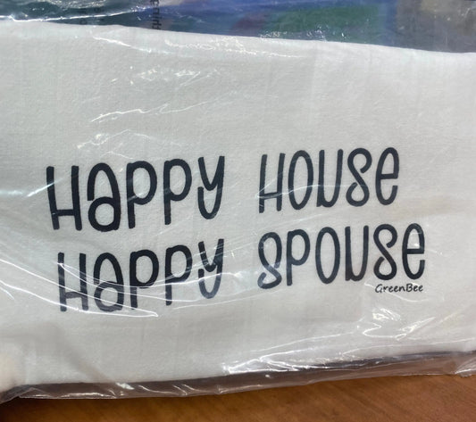 Happy House Tea Towel Seconds Sale Green Bee Tea Towels
