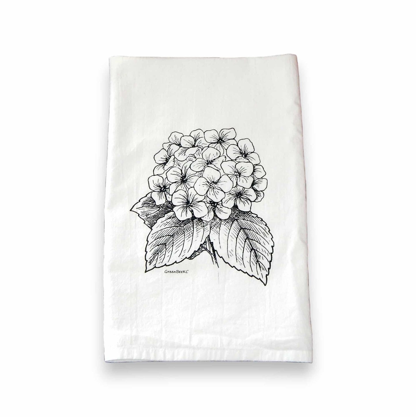 hydrangea kitchen tea towel
