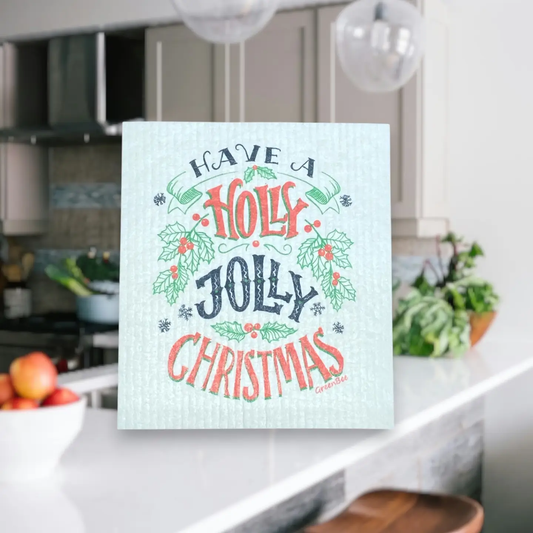 Holly Jolly Towel | Kitchen Cloth | Swedish Dish Cloth