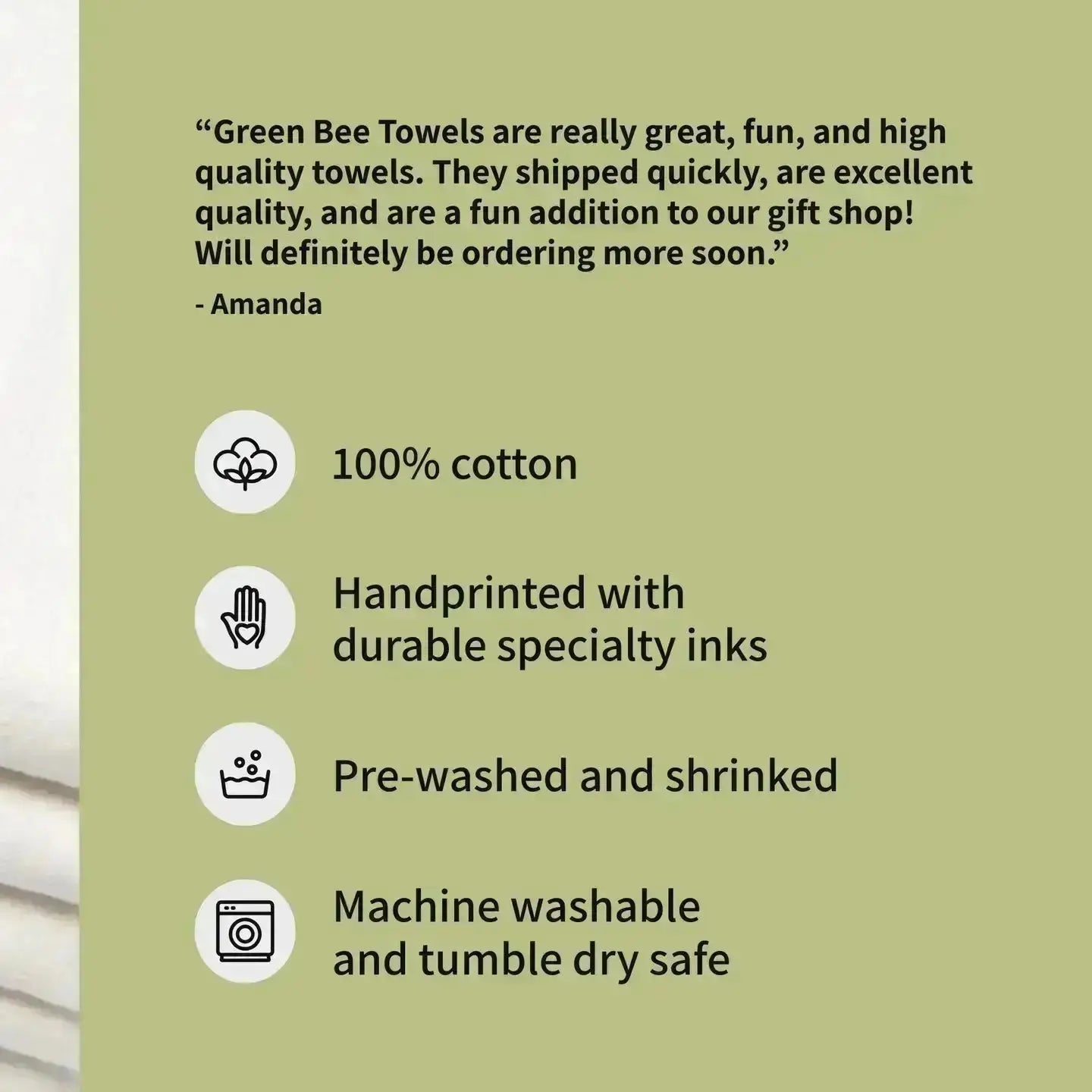 Green Bee Tea Towel Benefits Green 