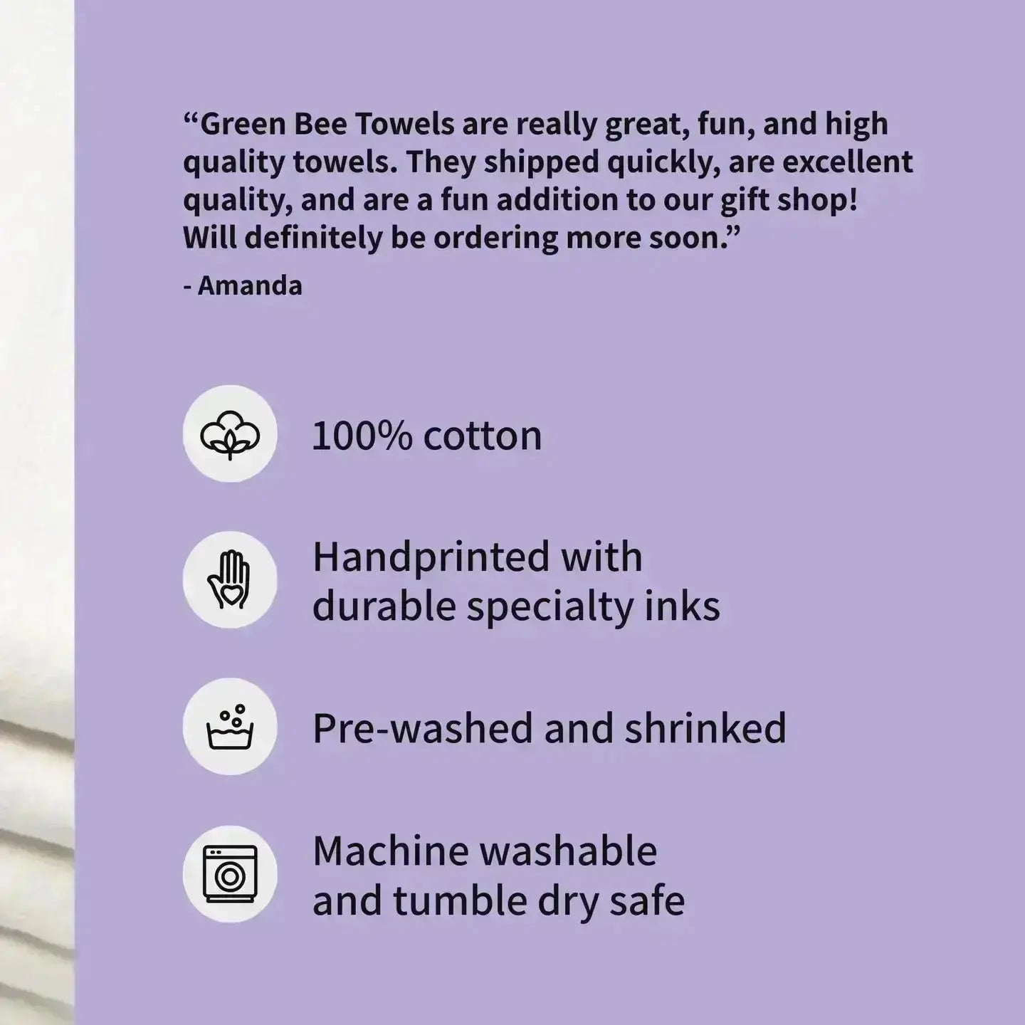 Green Bee Tea Towel Benefits Purple 
