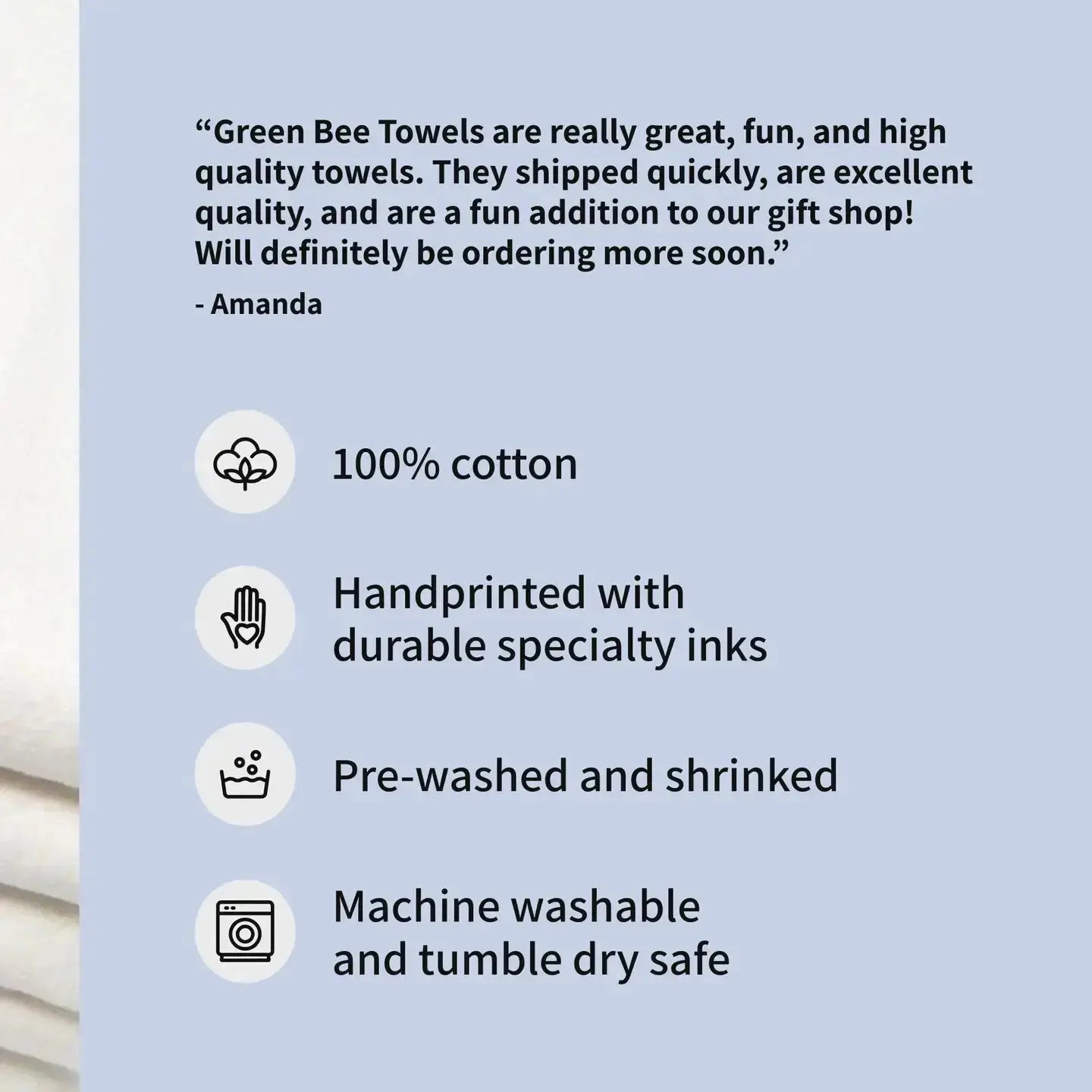 Green Bee Tea Towel Benefits Blue 
