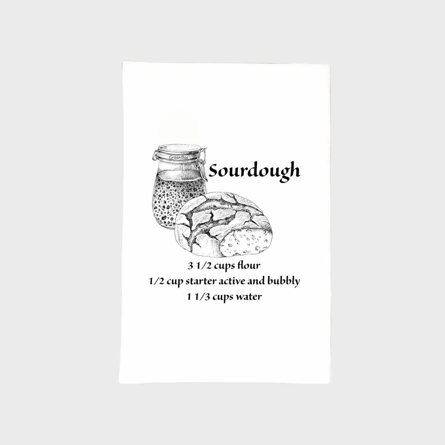 Sourdough Kitchen Towel | Tea Towels | Recipe Dish Towels