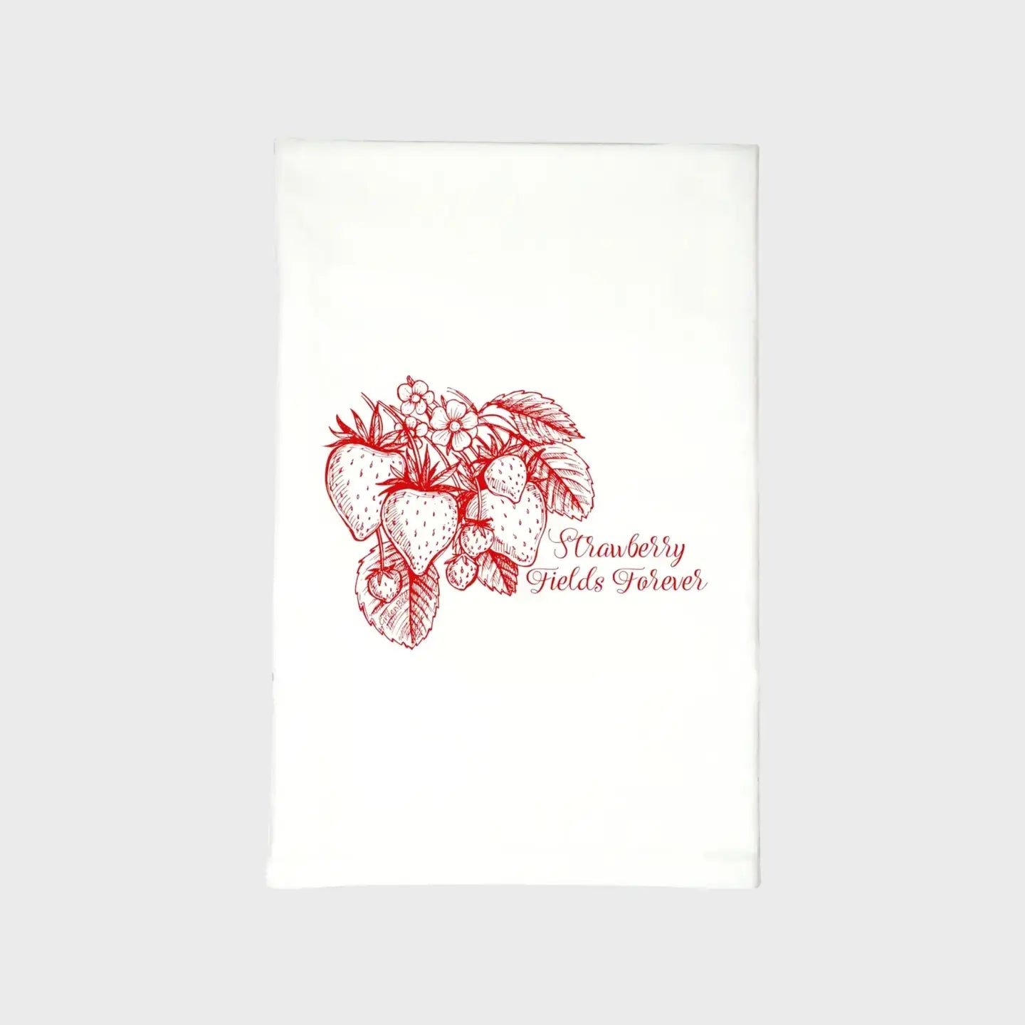 Strawberry Fields Forever Green Bee Tea Towel