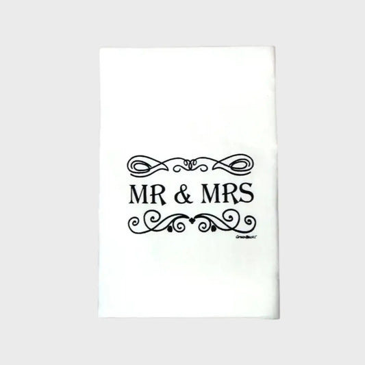 Mr & Mrs Wedding Tea Towel Green Bee Tea Towels