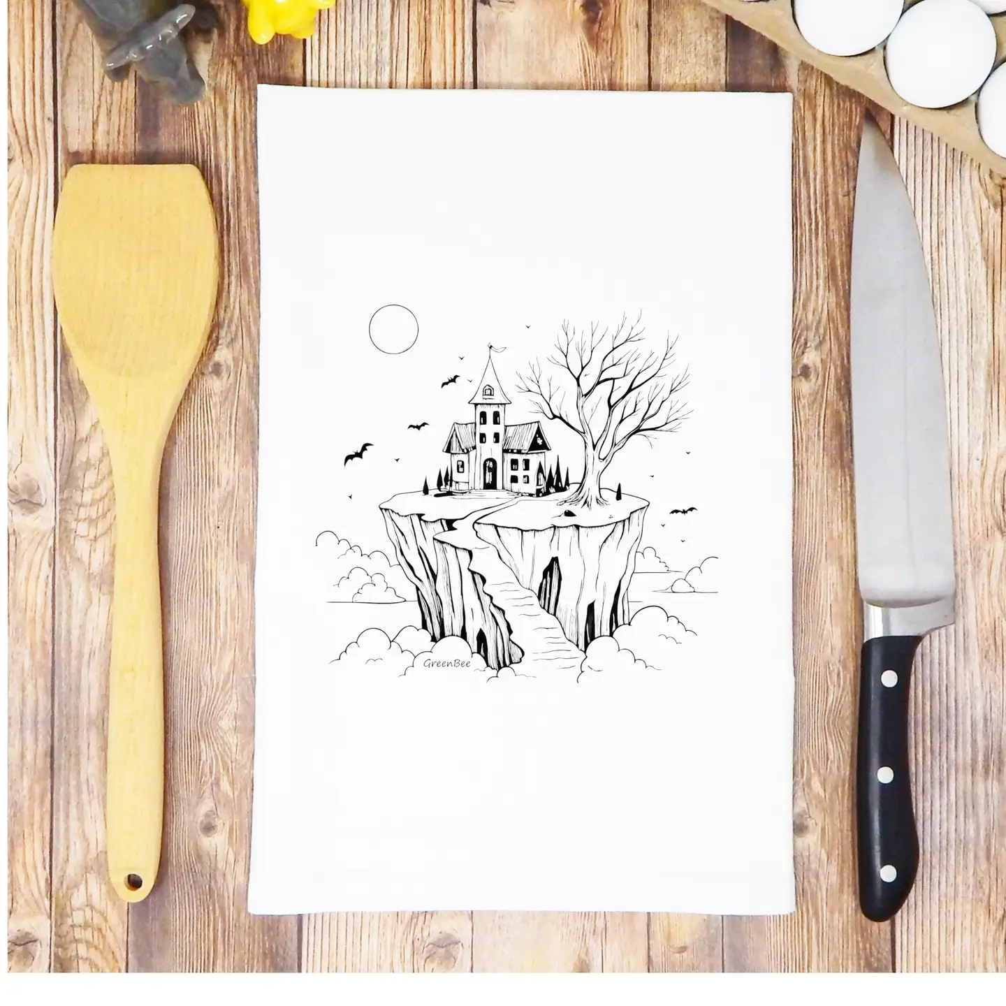 Halloween House Kicthen Towel | Tea Towels | Spooky Towels