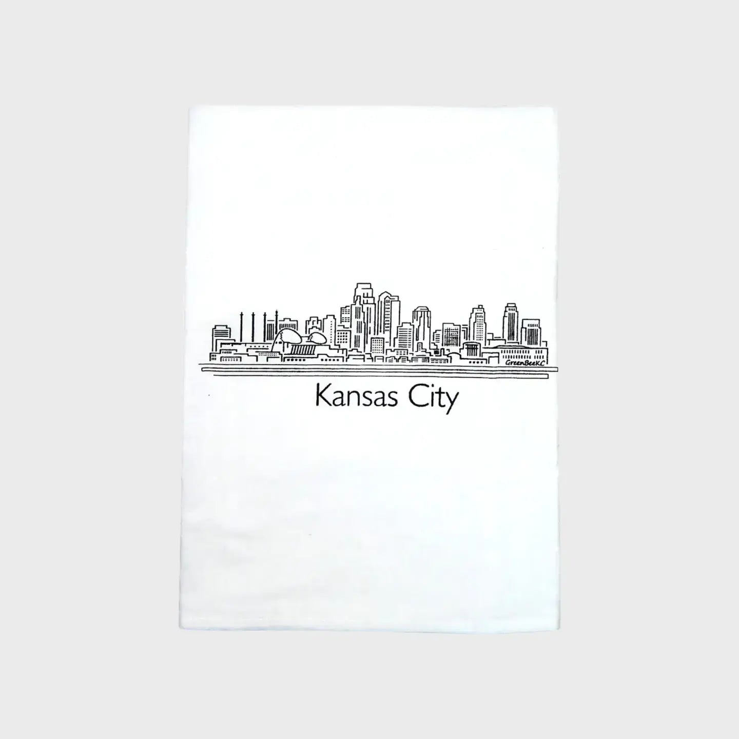 Kansas City Skyline Tea Towel Green Bee Tea Towels