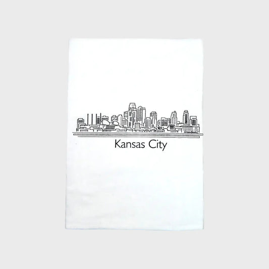 Kansas City Skyline Tea Towel Green Bee Tea Towels