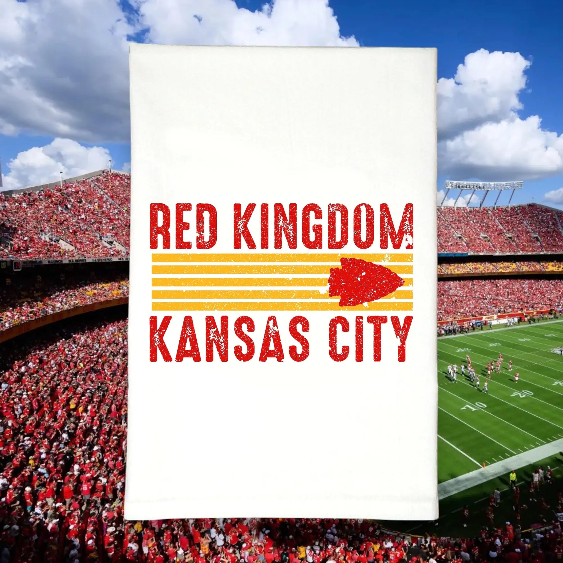 Red Kingdom Kitchen Towels Kansas City Chiefs Green Bee Tea Towels