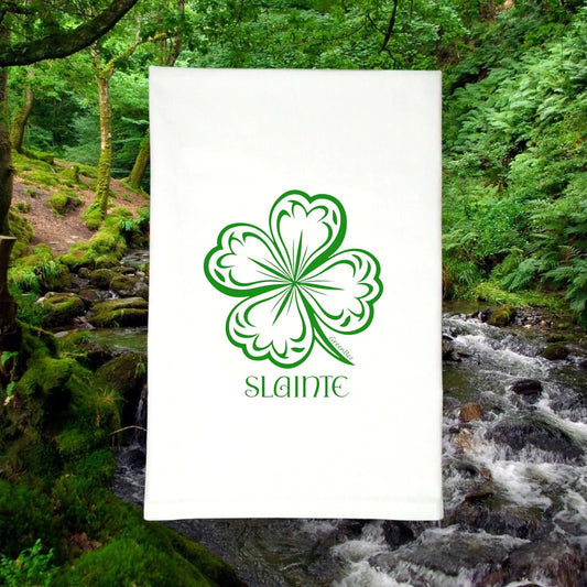 Slainte Towel | St Patricks Day Towel | Kitchen Tea Towels Green Bee Tea Towels